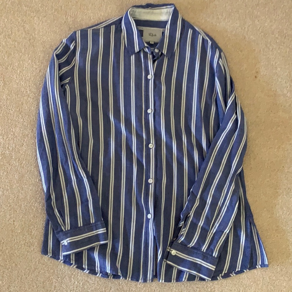 Rails blouse blue Sydney Cadiz stripe metallic